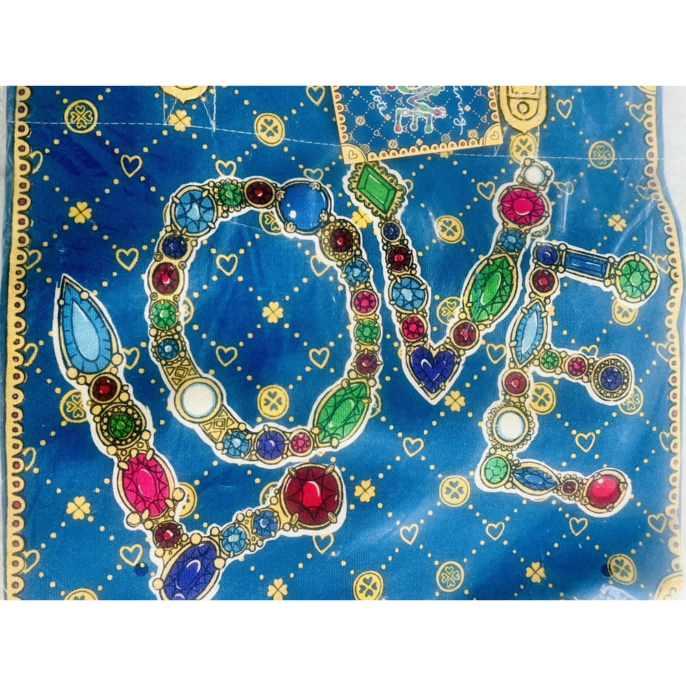 Brighton LOVE Glittering Holiday Limited Edition Large Canvas Tote Bag NWT - Picture 6 of 16